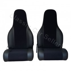 ensemble garnitures de sièges complets simili noir/tissu côtelé noir auverland A3 1996