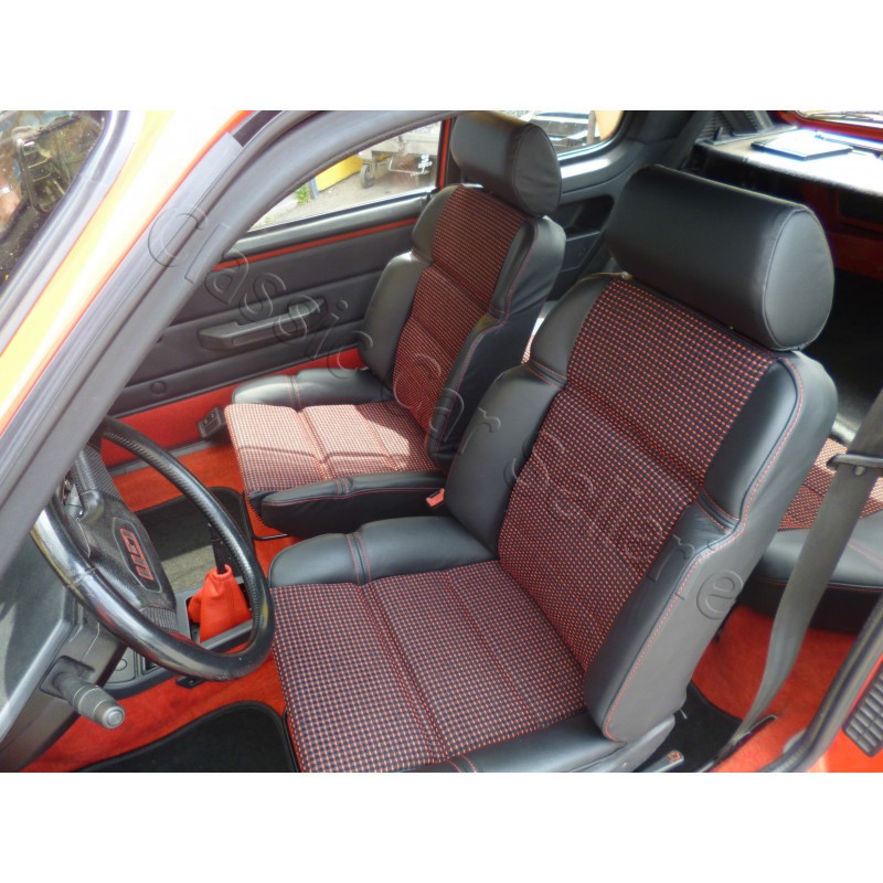 ensemble garnitures sièges complet en tissu jean peugeot 205 CJ - Classic  Car Sellerie